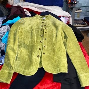 Beautiful lime green leather jacket